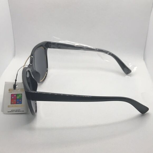 Eyedentification Brow Bar Black Frame Dark Lens Sunglasses - Picture 3 of 3